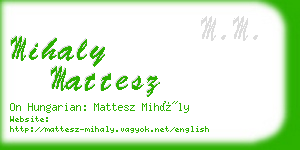 mihaly mattesz business card